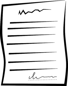 documento e contrato de compra de colchão