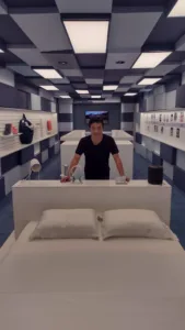 colchão zissou blue na caixa