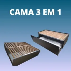 Cama 3 em 1, cama multifuncional da Honori