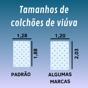 tamanhos de colchões de viuva