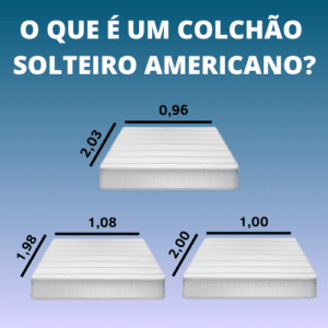 colchão solteiro americano tamanho