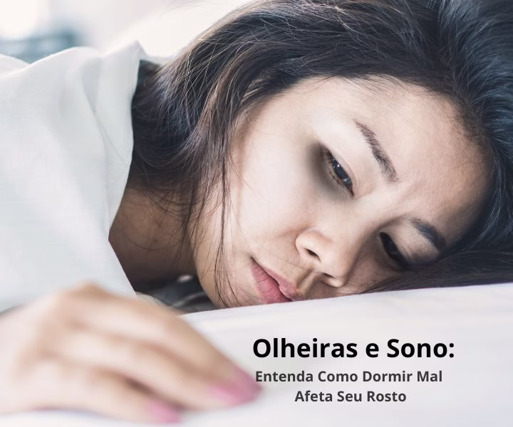 Mulher com olheiras antes e depois de uma boa noite de sono